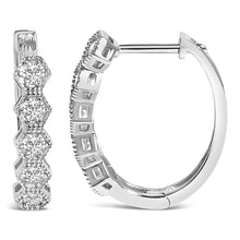 Load image into Gallery viewer, 14K Gold 1/2 Cttw Diamond Earring Zig-Zagging Geometric Hoop Earrings (G-H Color, SI1-SI2)
