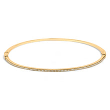 Load image into Gallery viewer, 14K Yellow Gold 1/3 Cttw Diamond Half Eternity Bangle Bracelet (I-J Color, I2-I3 Clarity) - 7.75" Inches
