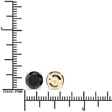 Load image into Gallery viewer, 4.91 Carat Genuine Black Diamond 14K Yellow Gold Earrings
