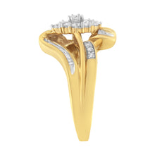 Load image into Gallery viewer, 10K Yellow Gold 1/2 cttw Diamond Cluster Cocktail Ring (J-K Clarity, I1-I2 Color) - Size 7

