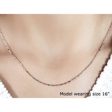 Load image into Gallery viewer, 14k White Gold Diamond-Cut Alternating Bead Chain 1.2mm
