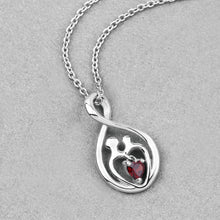 Load image into Gallery viewer, 0.14 Carat Genuine Garnet .925 Sterling Silver Pendant

