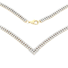 Load image into Gallery viewer, 7.00ct Diamond Tennis Necklace 14KT Yellow Gold
