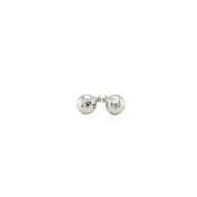 Load image into Gallery viewer, 14k White Gold Ball Earrings with Faceted Texture
