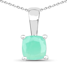 Load image into Gallery viewer, 1.80 Carat Genuine Emerald, Glass Filled Ruby &amp; Glass Filled Sapphire .925 Sterling Silver Pendant
