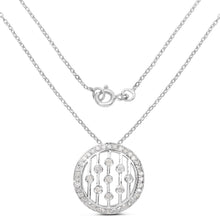Load image into Gallery viewer, 0.53 Carat Genuine White Diamond .925 Sterling Silver Pendant
