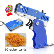 Load image into Gallery viewer, Foldable Metal Rubber Band Launcher Toy Keychain
