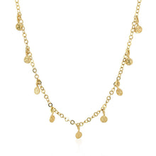 Load image into Gallery viewer, Choker Necklace with Hammered Beads in 14k Yellow Gold
