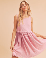将图片加载到图库查看器，Round Neck Mini Tank Dress For Women – Stylish Everyday Essential, Comfortable Ruched Detail, Versatile Casual Dress for Effortless Looks
