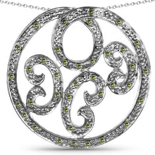Load image into Gallery viewer, 0.22 Carat Genuine Green Diamond .925 Sterling Silver Pendant

