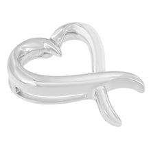 Load image into Gallery viewer, .925 Sterling Silver Open Heart-Shaped Awareness Ribbon Pendant Necklace
