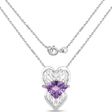 Load image into Gallery viewer, 5.80 Carat Genuine Amethyst .925 Sterling Silver Pendant
