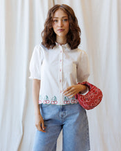 将图片加载到图库查看器，Cherry Cute Button Down
