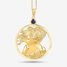 将图片加载到图库查看器，0.27 Carat Genuine Blue Sapphire .925 Sterling Silver Pendant

