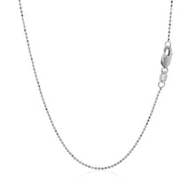 Load image into Gallery viewer, 14k White Gold Diamond Cut Bead Chain 1.0mm
