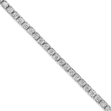 Load image into Gallery viewer, 14K White Gold 2.0 Cttw Miracle Set Round-Cut Lab Grown Diamond Illusion 7" Tennis Bracelet (F-G Color, VS2-SI1 Clarity)
