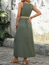 Load image into Gallery viewer, Decorative Button Sleeveless Midi Dress Elegant &amp; Timeless Long Comfortable Dress
