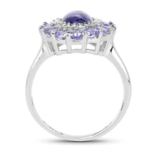 Load image into Gallery viewer, 3.85 Carat Genuine Tanzanite .925 Sterling Silver Ring

