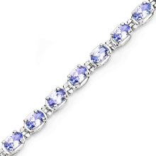 Load image into Gallery viewer, 6.00 Carat Genuine Tanzanite .925 Sterling Silver Bracelet
