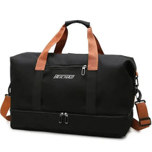 Load image into Gallery viewer, Nylon Duffel Bag for Travel – Large Capacity, Foldable, Shoe Compartment – Men &amp; Women
