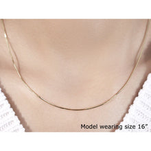 Load image into Gallery viewer, 14k Yellow Gold Octagonal Shiny Snake Chain 0.8mm
