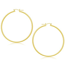 Load image into Gallery viewer, 14k Yellow Gold Polished Hoop Earrings (55 mm)
