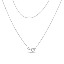 将图片加载到图库查看器，.925 Sterling Silver 1/4 Cttw Diamond Lock 18" Pendant Necklace with Paperclip Chain (H-I Color, SI2-I1 Clarity)
