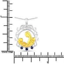 Load image into Gallery viewer, 0.12 Carat Genuine Blue Sapphire .925 Sterling Silver Pendant
