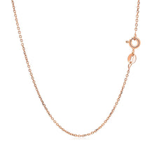 将图片加载到图库查看器，14k Rose Gold Diamond Cut Cable Link Chain 1.1mm
