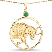 Load image into Gallery viewer, 0.23 Carat Genuine Emerald .925 Sterling Silver Pendant
