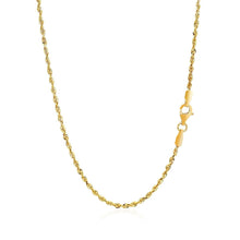 Load image into Gallery viewer, 2.0mm 14k Yellow Gold Solid Diamond Cut Rope Chain
