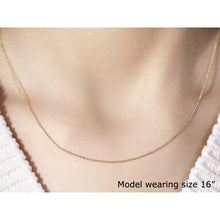 将图片加载到图库查看器，14k Yellow Gold Round Cable Link Chain 1.1mm
