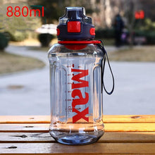 将图片加载到图库查看器，1.2 Liter Large Capacity Sport Water Bottle with Rope Durable Portable Gym Fitness Outdoor Drinking Plastic Bottles Eco-Friendly Plastic Cup Men's high Temperature Resistant Large Capacity Outdoor Portable Water Bottle Sports Fitness Water Bottle
