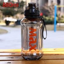 将图片加载到图库查看器，1.2 Liter Large Capacity Sport Water Bottle with Rope Durable Portable Gym Fitness Outdoor Drinking Plastic Bottles Eco-Friendly Plastic Cup Men's high Temperature Resistant Large Capacity Outdoor Portable Water Bottle Sports Fitness Water Bottle
