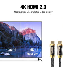 Load image into Gallery viewer, 4K Display Port To HDMI Cable Adapter HDMI To HDMI Cable High Speed 2.0 Golden Plated Connection Cable Cord Compatible For UHD FHD
