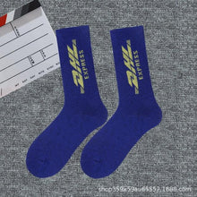 Load image into Gallery viewer, 1 Pair Brand New Fashion Pure Cotton Black White Crew Unisex Socks Sports High Skateboard Blaze Street Wear Happy Long Warm Winter And Autumn Socks For Men And Women
