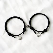 Load image into Gallery viewer, 1 Pair Magnet Couple Bracelets Fashion Simple Solid Color Couple Bracelet Pendants Weaving Bracelet Adjustable Mutual Attraction Weave Rope Braided Charm Pendants Bracelet With Magnetic Bells Vows Of Eternal Love Bracelet For Women Men Gift
