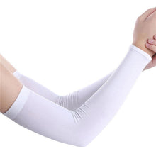 将图片加载到图库查看器，1 Pair One Size Women Cooling Anti-UV Arm Sleeves Girls Sun Protection Arm Covers For Ladies Running Riding Outdoor Sports UV Protection Cooling Arm Sleeves Women Outdoor Activities Workout Arm Sleeve
