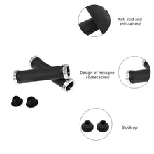 将图片加载到图库查看器，1 pair  Road Cycling Handlebar Grips Anti-Skid Rubber Bicycle Grips Mountain Bike Lock On Bicycle Handlebars End Grips Handle Grip With Aluminum Lock Bike Grip For Scooter Cruiser Tricycle Wheel Chair Mountain Road Urban Foldable Bike
