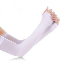 将图片加载到图库查看器，1 Pair Unisex Cool Cycling Sleeve Sport Cooling Arm Sleeves Anti-sunburn Sunscreen UV Sports Fitness Sun Protection Arm Women Sleeves Cooling Arms Men Sports Safety Sleeves Long Soft Tennis Arm Cover
