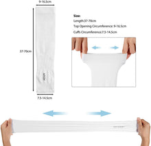 将图片加载到图库查看器，1 Pair Unisex Cool Cycling Sleeve Sport Cooling Arm Sleeves Anti-sunburn Sunscreen UV Sports Fitness Sun Protection Arm Women Sleeves Cooling Arms Men Sports Safety Sleeves Long Soft Tennis Arm Cover
