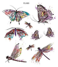 Load image into Gallery viewer, 1 Pc Butterfly 3D Temporary Tattoo 52 Style Waterproof Butterfly Tattoos Stickers Temporary Colorful Design For Womens
