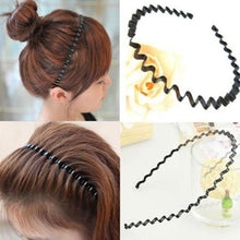 Load image into Gallery viewer, 1 pc Fashion Wave Men's Women Unisex Black Wavy Hair Head Hoop Band Sport Headband Hairband Gorgeous Hair Accessories For Men And Women
