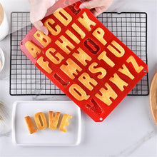 Load image into Gallery viewer, 1 Pcs Silicone Large Alphabet Ice Chocolate Letter Mould Stencil Cake Jelly Cupcake Baking Mold Ice Tray Cookie Mold 26 Large Letters Silicone Mold Alphabet Mold Chocolate Mold Biscuit Ice Cube Tray
