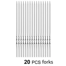 将图片加载到图库查看器，10-20Pcs Stainless Steel Barbecue Skewer Reusable BBQ Skewers Kebab Iron Stick For Outdoor Camping Picnic Tools Cooking Tools Stainless Steel Barbecue Skewers  Durable and Reusable Metal Skewers
