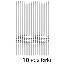 将图片加载到图库查看器，10-20Pcs Stainless Steel Barbecue Skewer Reusable BBQ Skewers Kebab Iron Stick For Outdoor Camping Picnic Tools Cooking Tools Stainless Steel Barbecue Skewers  Durable and Reusable Metal Skewers
