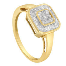 Load image into Gallery viewer, 10K Yellow Gold Diamond Cocktail Ring (1/2 Cttw, I-J Color, SI2-I1 Clarity) - Size 6
