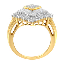 将图片加载到图库查看器，10K Yellow Gold Diamond Ballerina Ring (1 Cttw, I-J Color, I1-I2 Clarity) - Size 7
