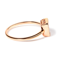 Load image into Gallery viewer, 10K Rose Gold 1/3 Cttw Invisible Set Princess Cut Diamond Composite Square Shape Ring for Women (H-I color, I1-I2 clarity) - Size 7
