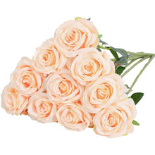Load image into Gallery viewer, 10-Pack: Nubry Artificial Silk Rose Flower Bouquet
